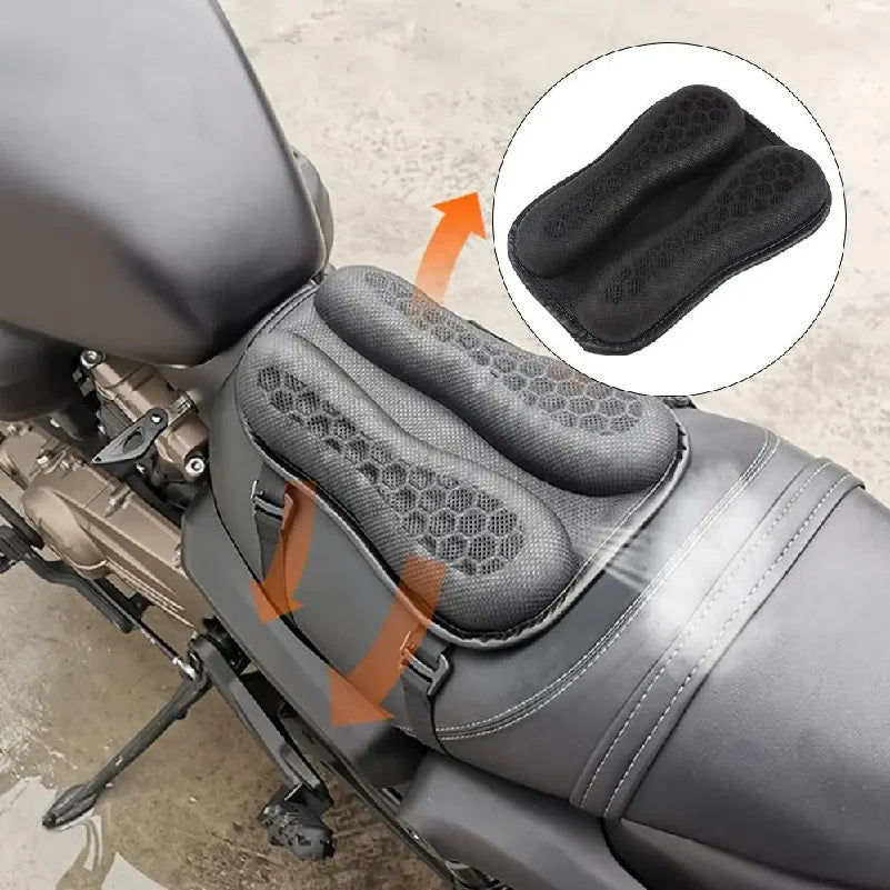 Motorcycle Seat Cushion – 3D TPE Gel Pad Anti-Slip Pressure Relief