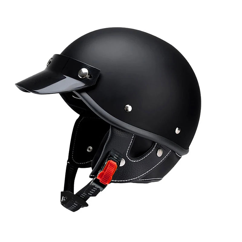 Half Helmets – Stylish Vintage Motorcycle Helmet, Lightweight Retro Design with Breathable Liner