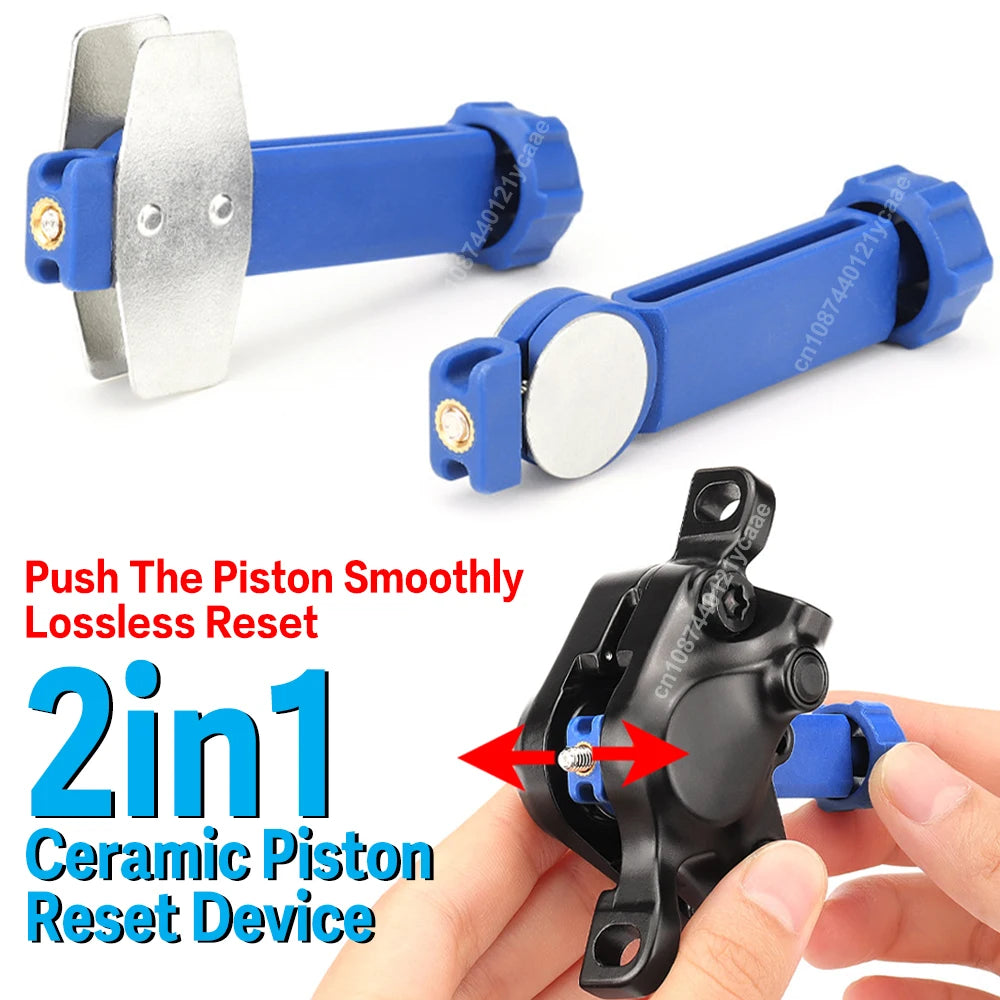 2-in-1 Bicycle Brake Pad Spreader Tool – Brake Bleeding Tools Durable PA6 Carbon Steel 360° Rotatable Hydraulic Disc Brake Caliper Piston Reset – 1 / 2 / 3 / 4 / 6 PC – from $10
