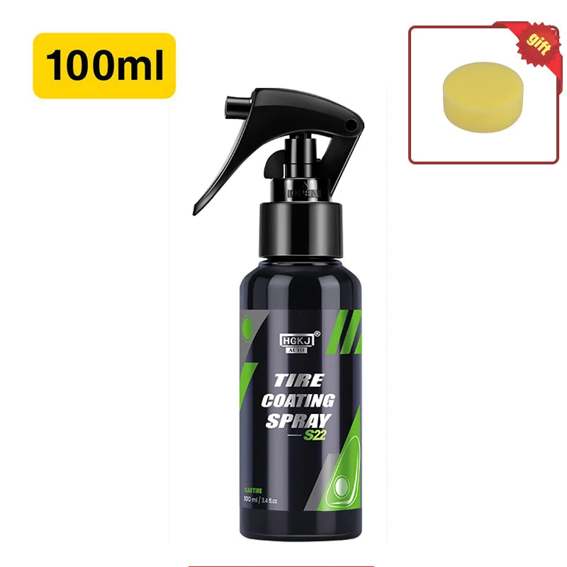 Tire Shine Coating Spray – Waterproof Anti-UV Anti-Crack Dust Repellent Gloss Renovator – Tire Plastic Leather – $12–25
