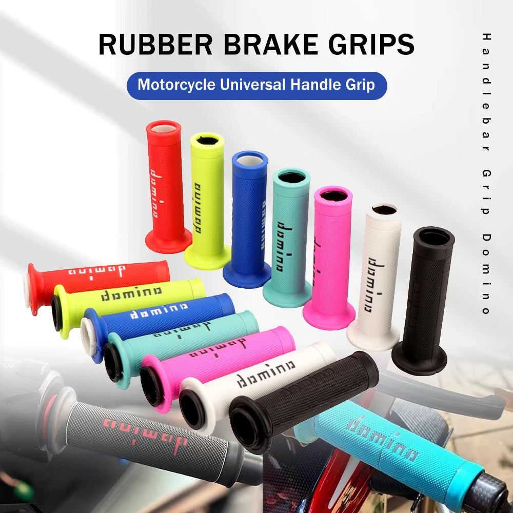 Universal Motorcycle Handlebar Grips 7/8" Left 22mm Right 24mm Non-Slip Silicone Gel Rubber Brake Grips for ATV Dirt Pit Bike Racing Motocross – 9 Colors (1 Pair)