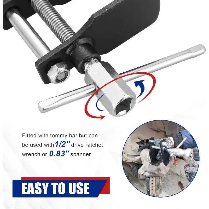 Heavy Duty Brake Pad Spreader Caliper Piston Compression Tool – Brake Caliper Tools – Car Motorcycle Disc Brake Repair Kit for Pad Replacement – Chromium Vanadium Steel – Black – $27