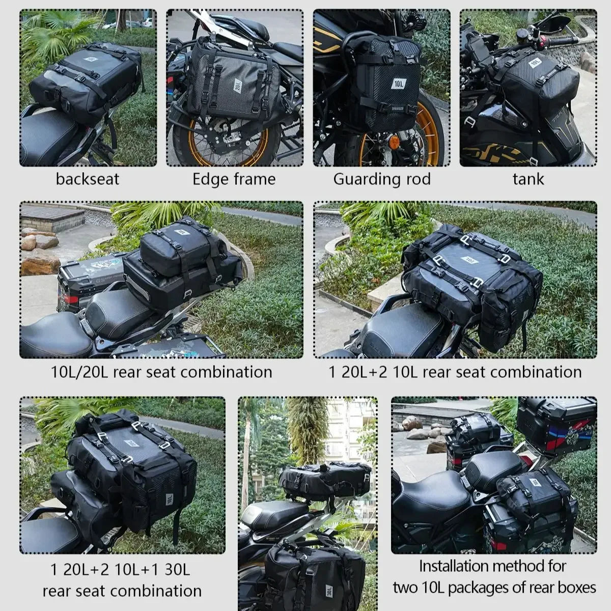 Motorcycle Backpack – Waterproof 8L–30L Cycling & Travel Bag