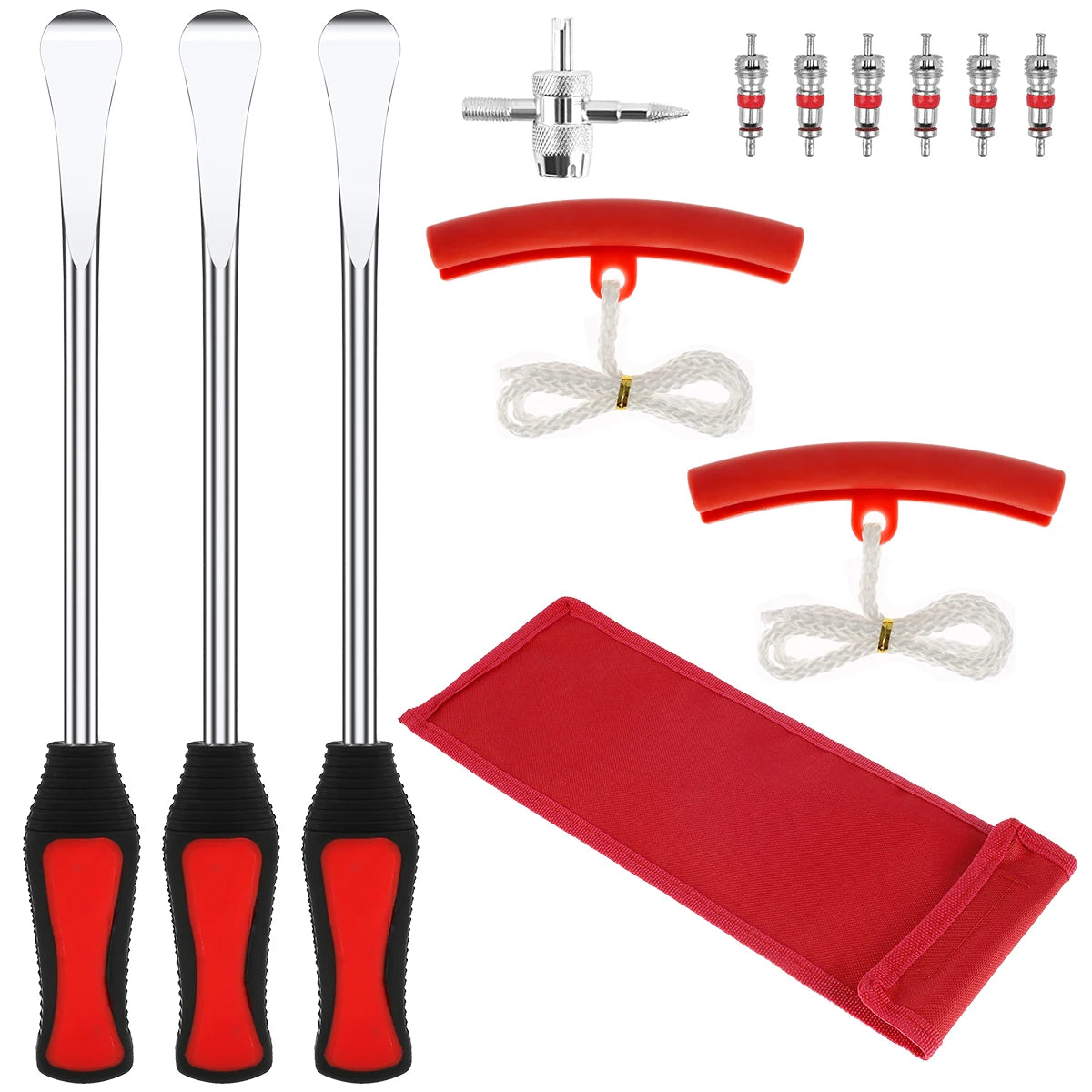 Motorcycle Tire Lever Spoon Kit – Style 1 (4pcs / 6pcs) or Style 2 (13pcs) – 14.5in Tire Irons – $23–30