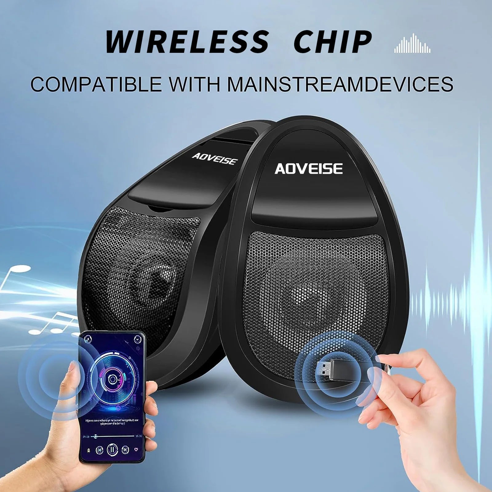 Motorcycle Speakers – Waterproof Bluetooth MP3 & FM Radio