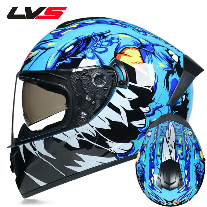 Winter Warm Full Face Helmet with Double Visor