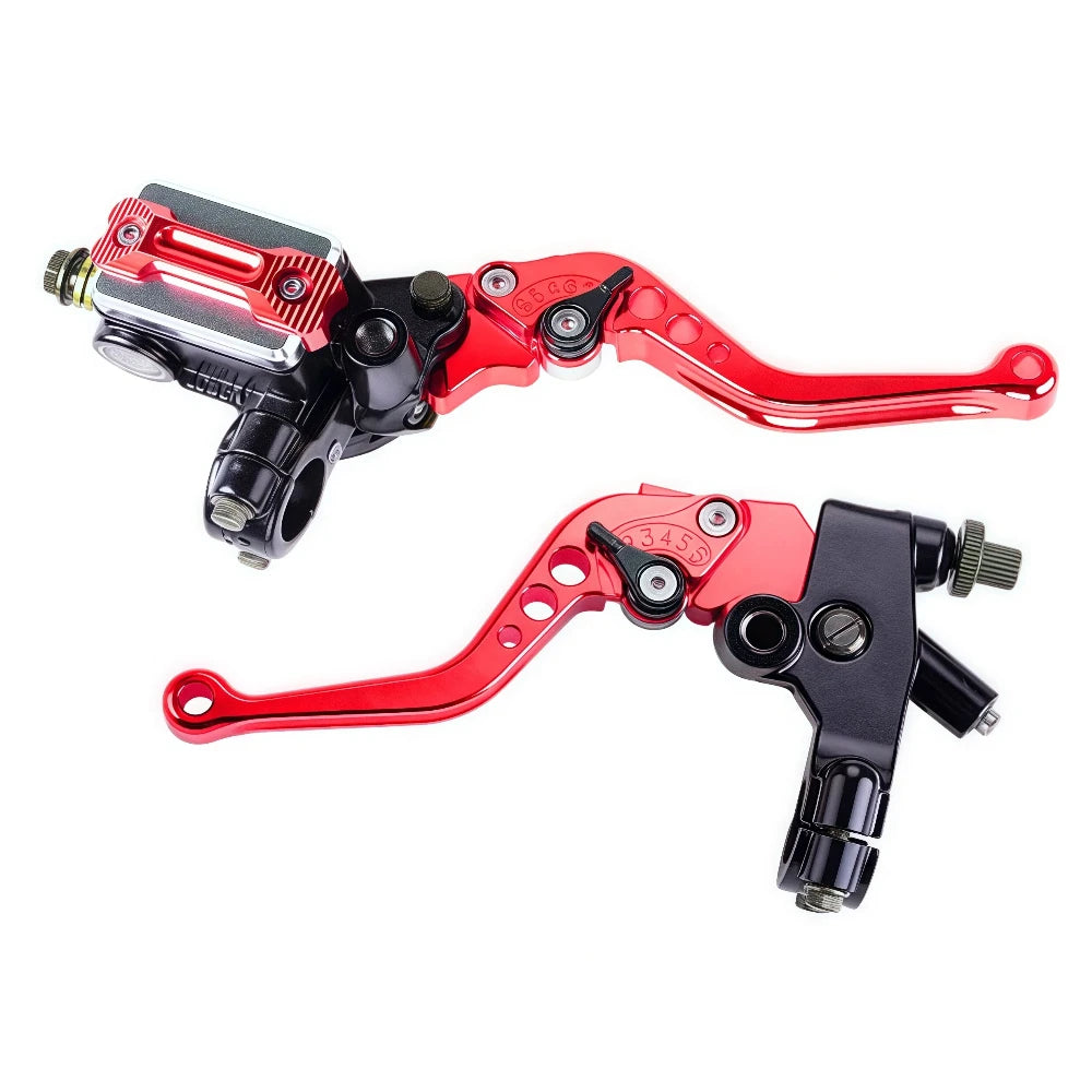 Universal 22mm Hydraulic Brake Master Cylinder & Clutch Lever – 6-Position Adjustable – Mirror Bracket & Switch – Honda / Yamaha – 3 Colors – $45