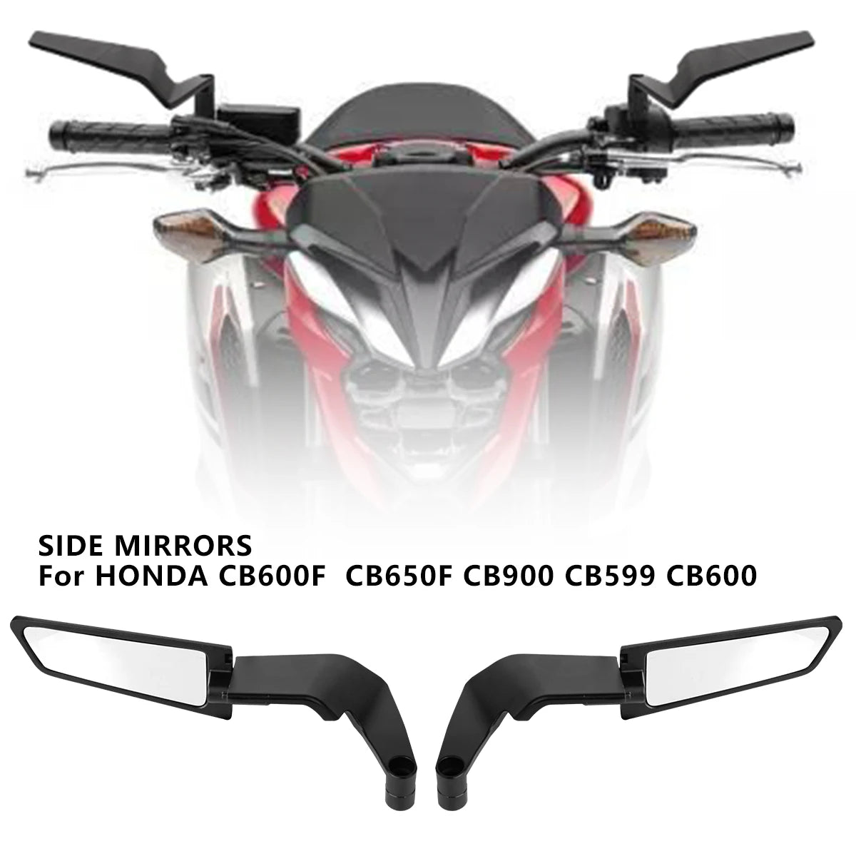 SOYAVISION Stealth Winglet Rotatable Motorcycle Mirror CNC Aluminium Adjustable Rearview Motorcycle Mirror for Yamaha MT-03 MT-07 MT-09 R1 R3 R7 XMAX KTM BMW