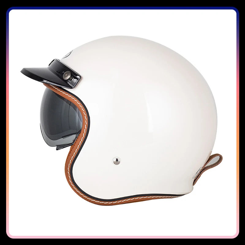 DOT 3/4 Open Face Motorcycle Helmet with