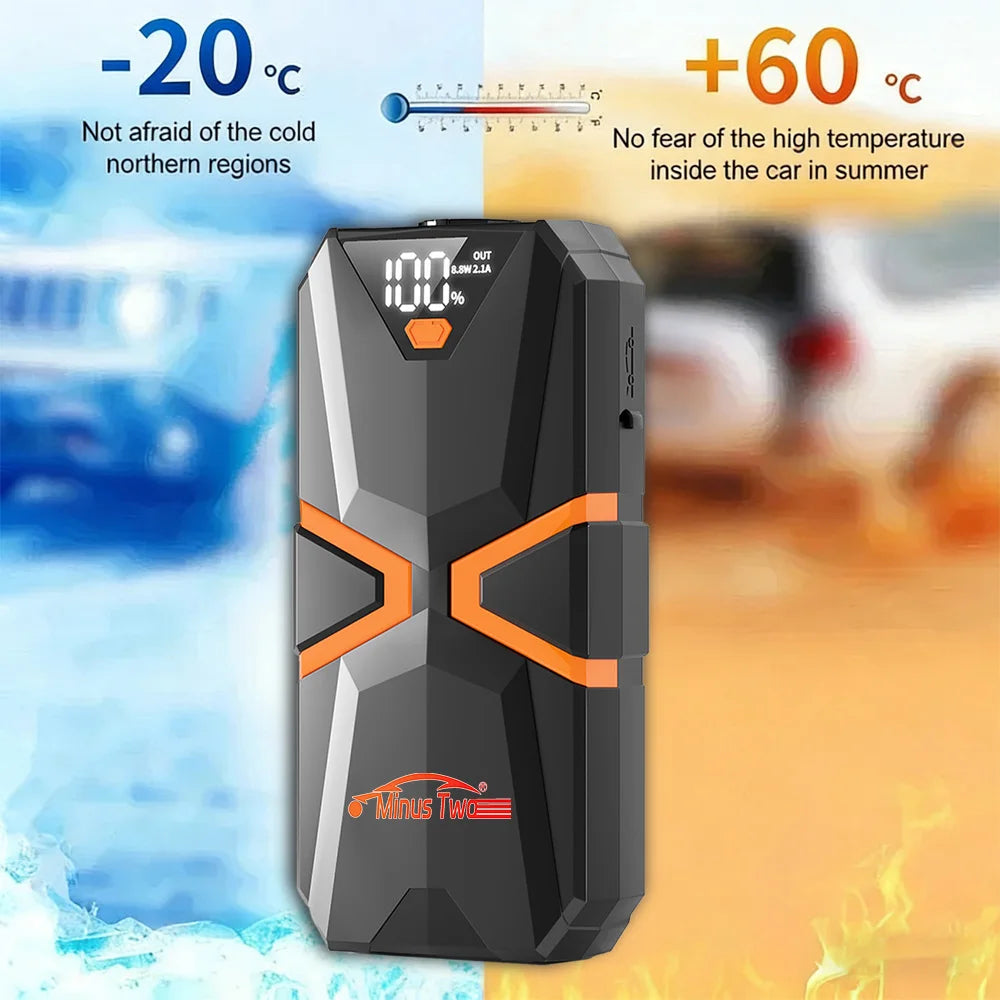 2000A Car Jump Starter – Portable Power Bank Battery Booster for 12V Petrol (6.0L) & Diesel (5.0L)