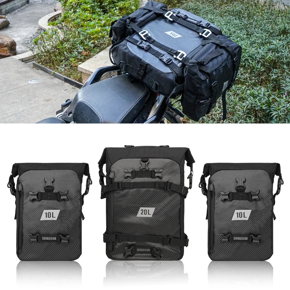 Motorcycle Backpack – Waterproof 8L–30L Cycling & Travel Bag