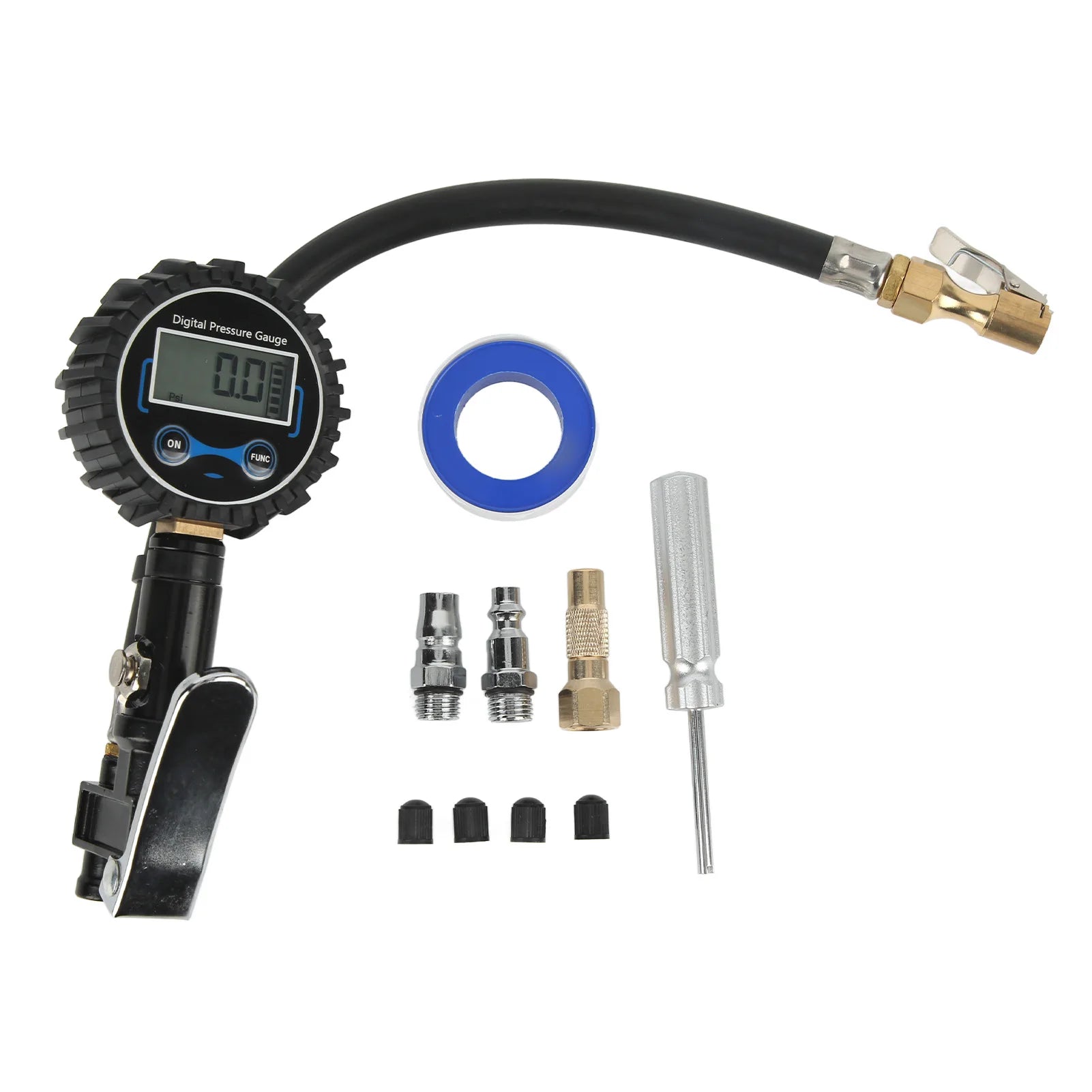 Digital Tire Pressure Gauge – Automatic Shut-Off, 4 Pressure Units & Easy-Read Display