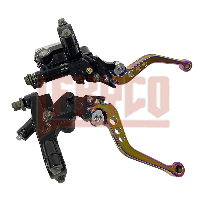 Universal 22mm Hydraulic Brake Master Cylinder & Clutch Lever Full Kit – CNC Aluminum – Honda / Yamaha – 6 Colors – $37–$42