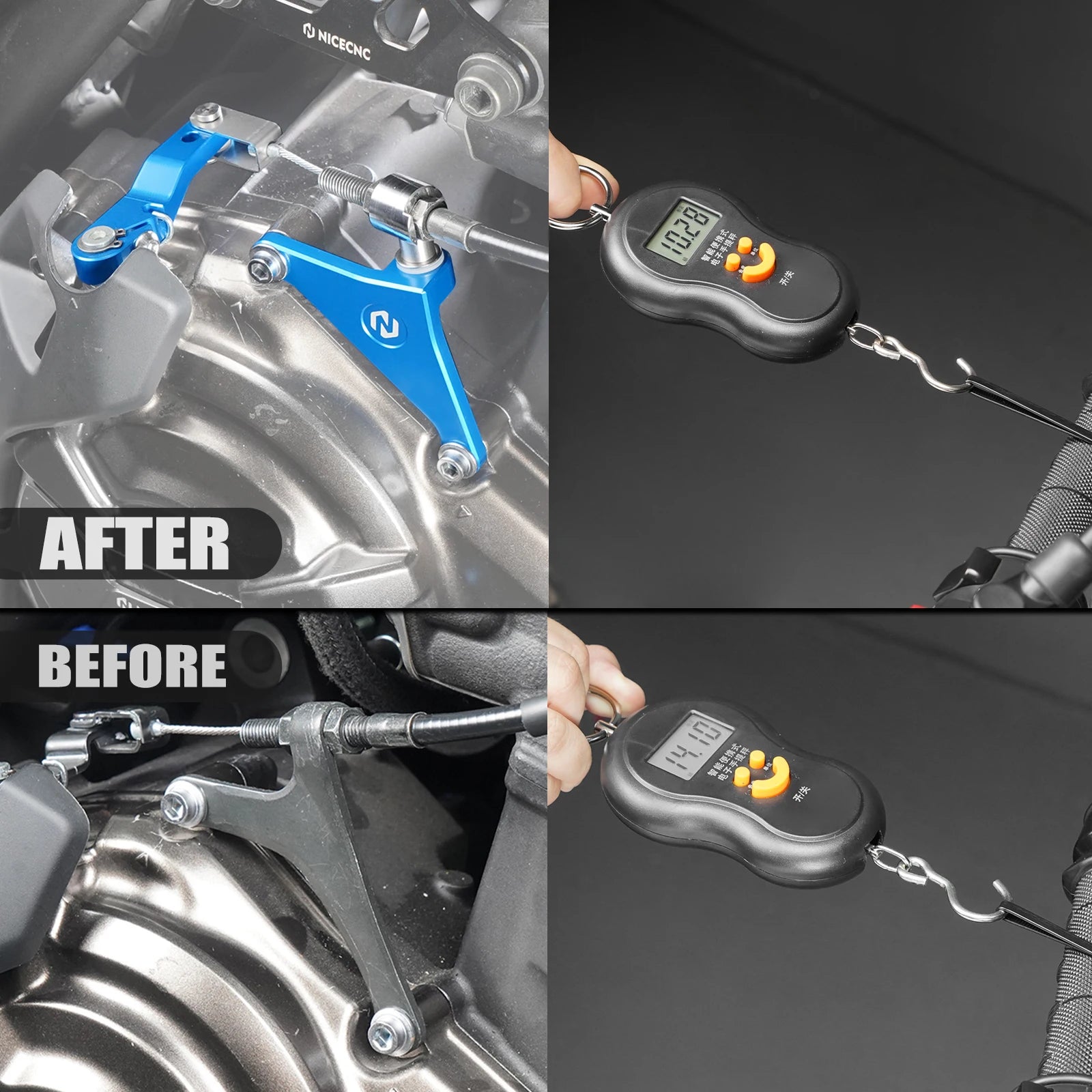 Yamaha Ténéré 700 / XTZ700 2019–2024 / XSR700 / MT-07 NICECNC Shorty Brake Clutch Lever & Clutch Arm – CNC 6061-T6 Aluminum – Blue / Black – $44–$167