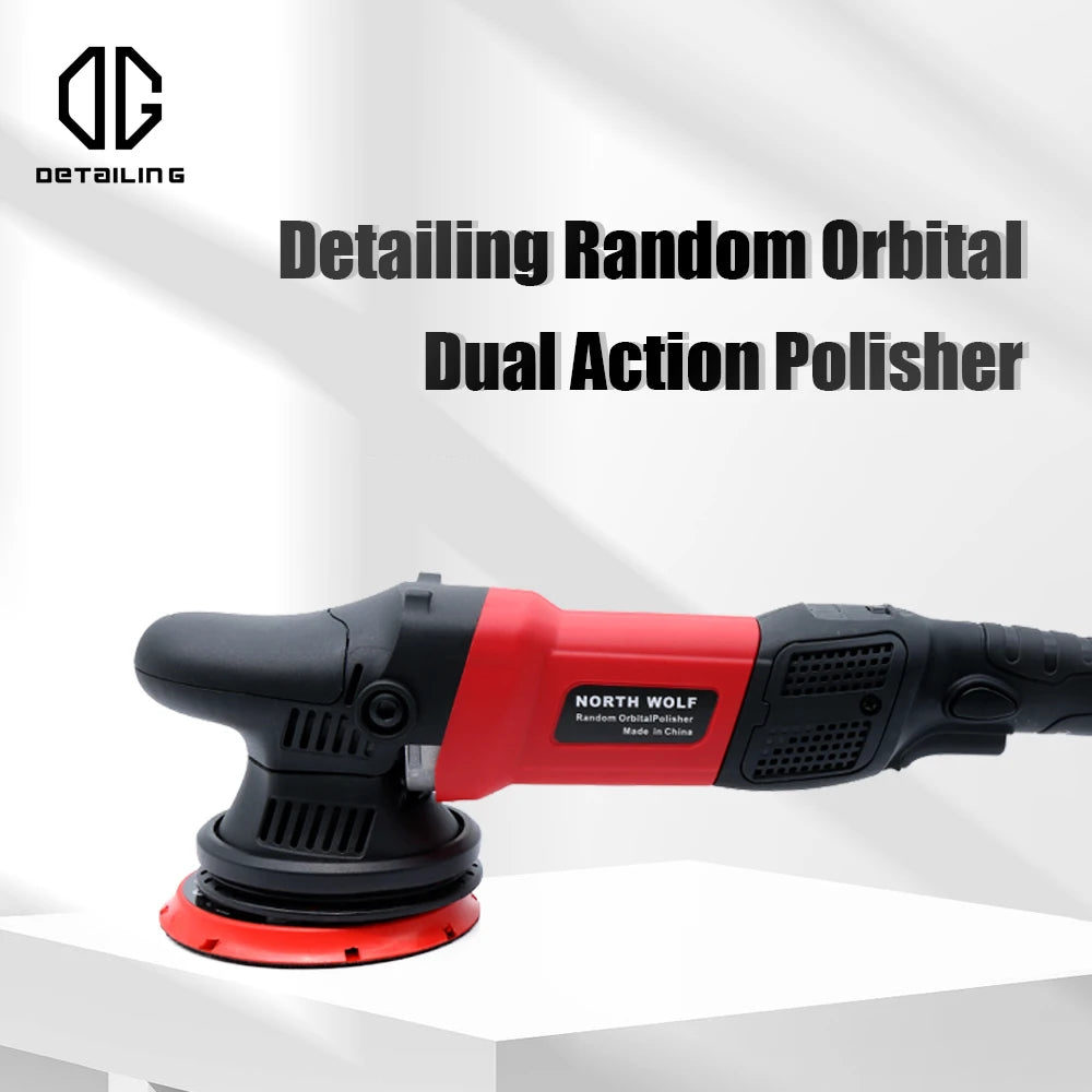 DETAILING North Wolf 900W Dual Action Car Polisher – 15mm / 21mm Orbit – 5" / 6" Pad – 6-Speed – 110V US / 220V EU – Machine Only or Set – CE Certified – $171–305