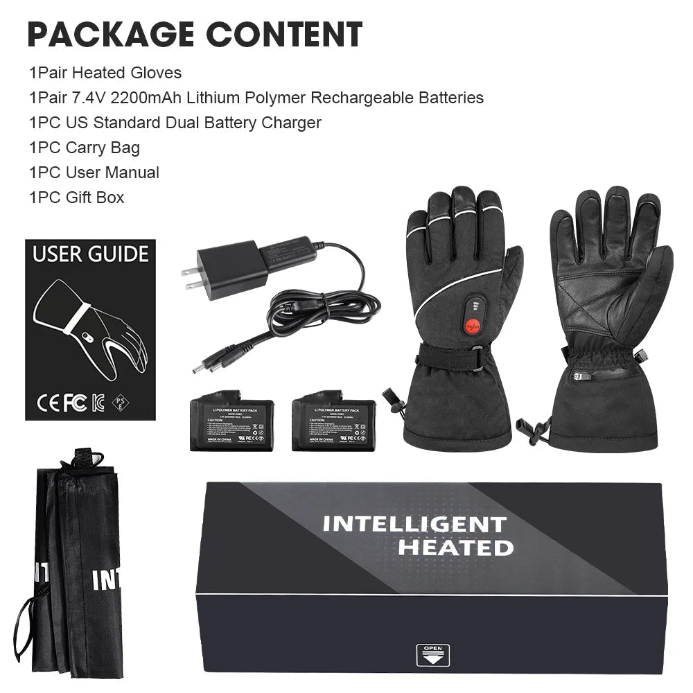 SAVIOR HEAT Rechargeable Heated Gloves for Men Waterproof Women  Thermal Gloves for Motorcycle Ski Cycling Electric Battery