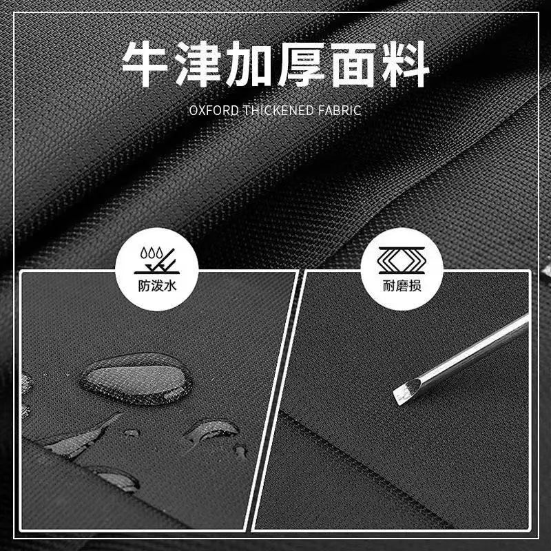 420D Universal Motorbike UV Protection Cover – High-Density Oxford Cloth Waterproof Rainproof Dustproof All Weather Windproof Lock Holes Night Reflective Strips Black M-4XL