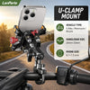 Aluminum Alloy Motorcycle Phone Mount – Mirror-Mount Shockproof 360° GPS Holder for Scooters & E-Bikes