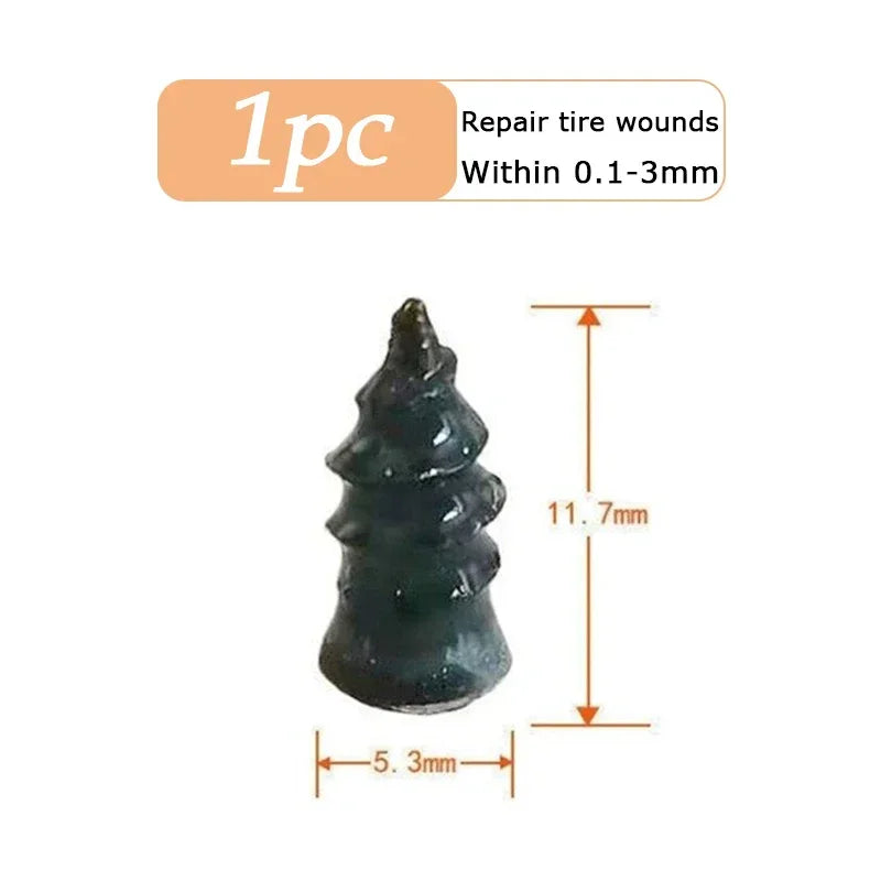 100pcs Rubber Tire Repair Nails – Small (0.1–3mm) or Large (3–5mm) Breach – Car Motorcycle Truck Scooter – $16–17