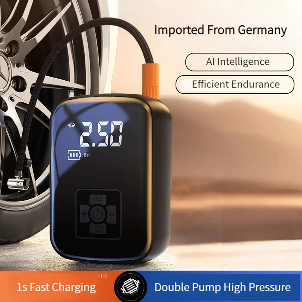 Portable Air Compressor – 12V Electric Tire Inflator