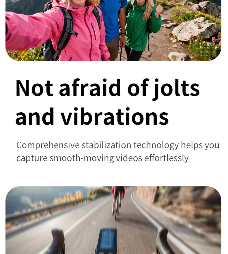 4K HD Flip Screen Thumb Action Camera 20MP Sony Sensor Anti-Shake Wide-Angle Vlog Cycling Camcorder 32GB USB Charging Lightweight Portable POV Camera for Outdoor Travel Cycling