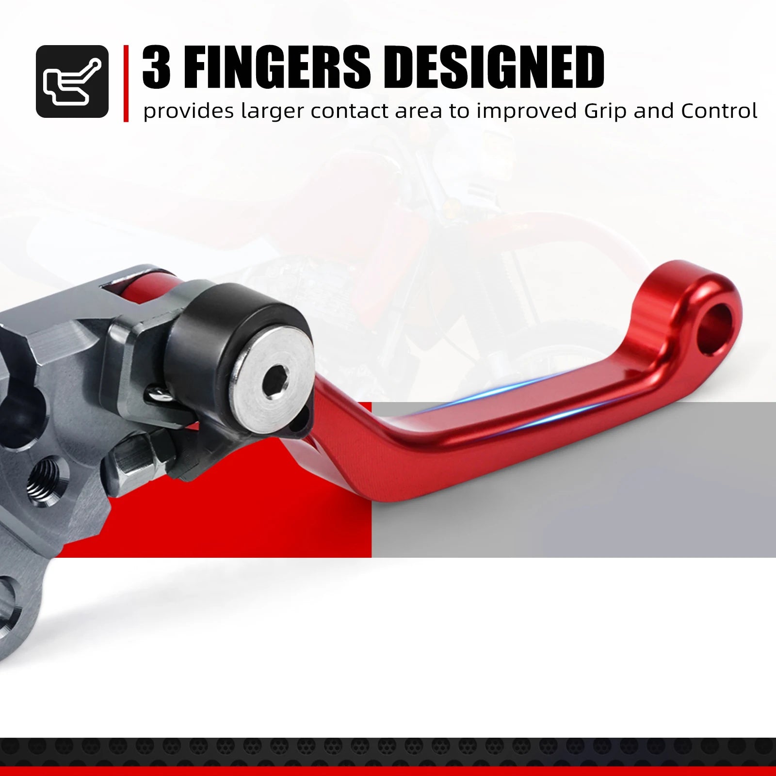 Honda CRF150F / CRF230F 2003–2017 / CRF250F 2019–2021 NICECNC Pivot Brake & Clutch Lever Set – CNC Billet Aluminum – Black / Red – $30