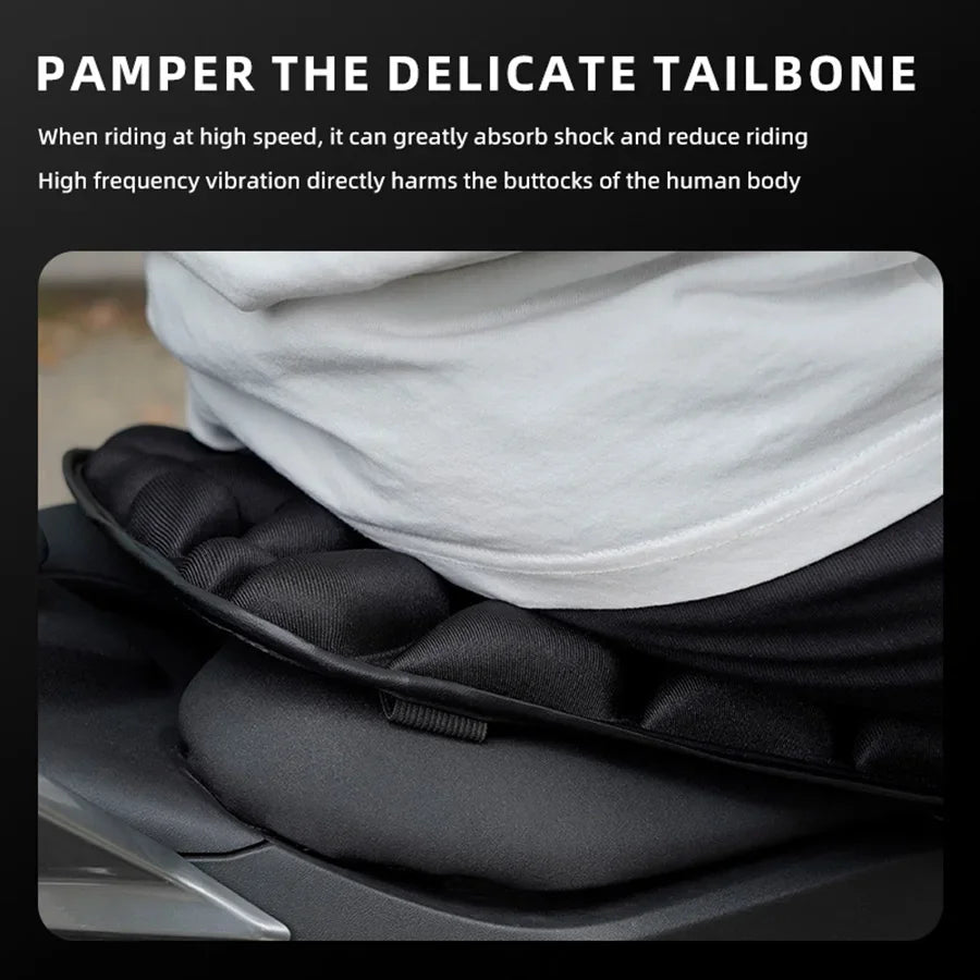 Motorcycle Seat Cushion – 3D Comfort Gel Pad Breathable Seat Cover
