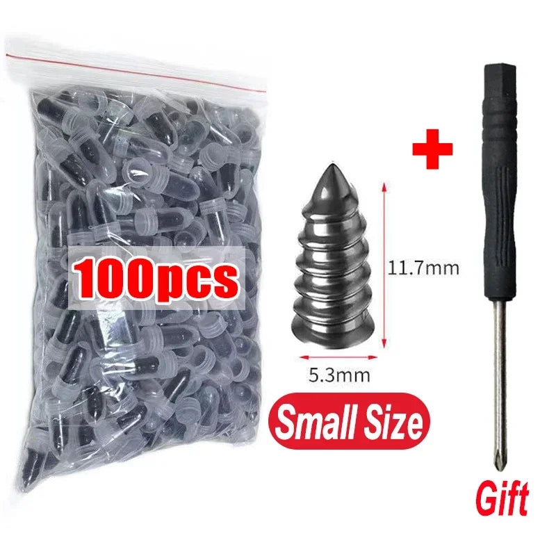 100pcs Rubber Tire Repair Nails – Small (0.1–3mm) or Large (3–5mm) Breach – Car Motorcycle Truck Scooter – $16–17
