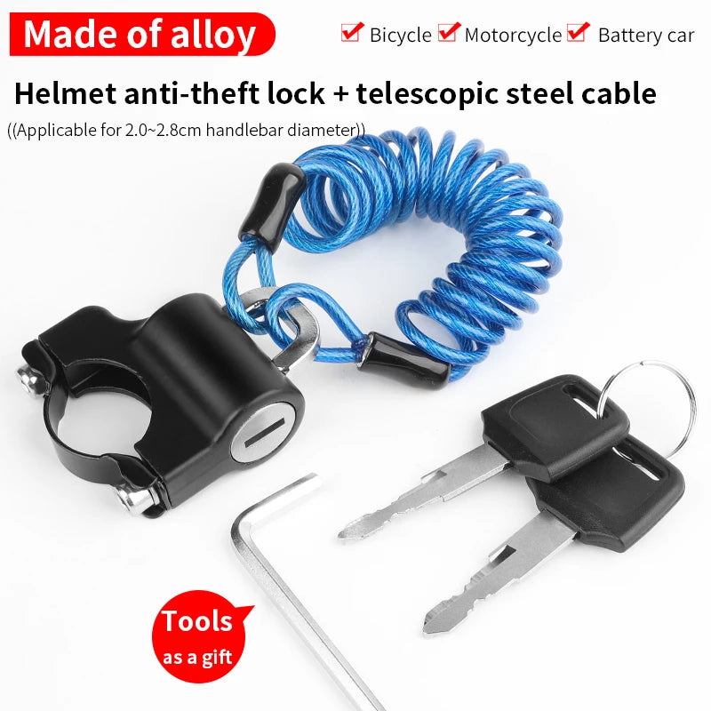 WEST BIKING Mini Bike Helmet Lock Portable Aluminum Alloy Bicycle Motorcycle Anti-theft Safety Lock MTB Road Bike Accessories