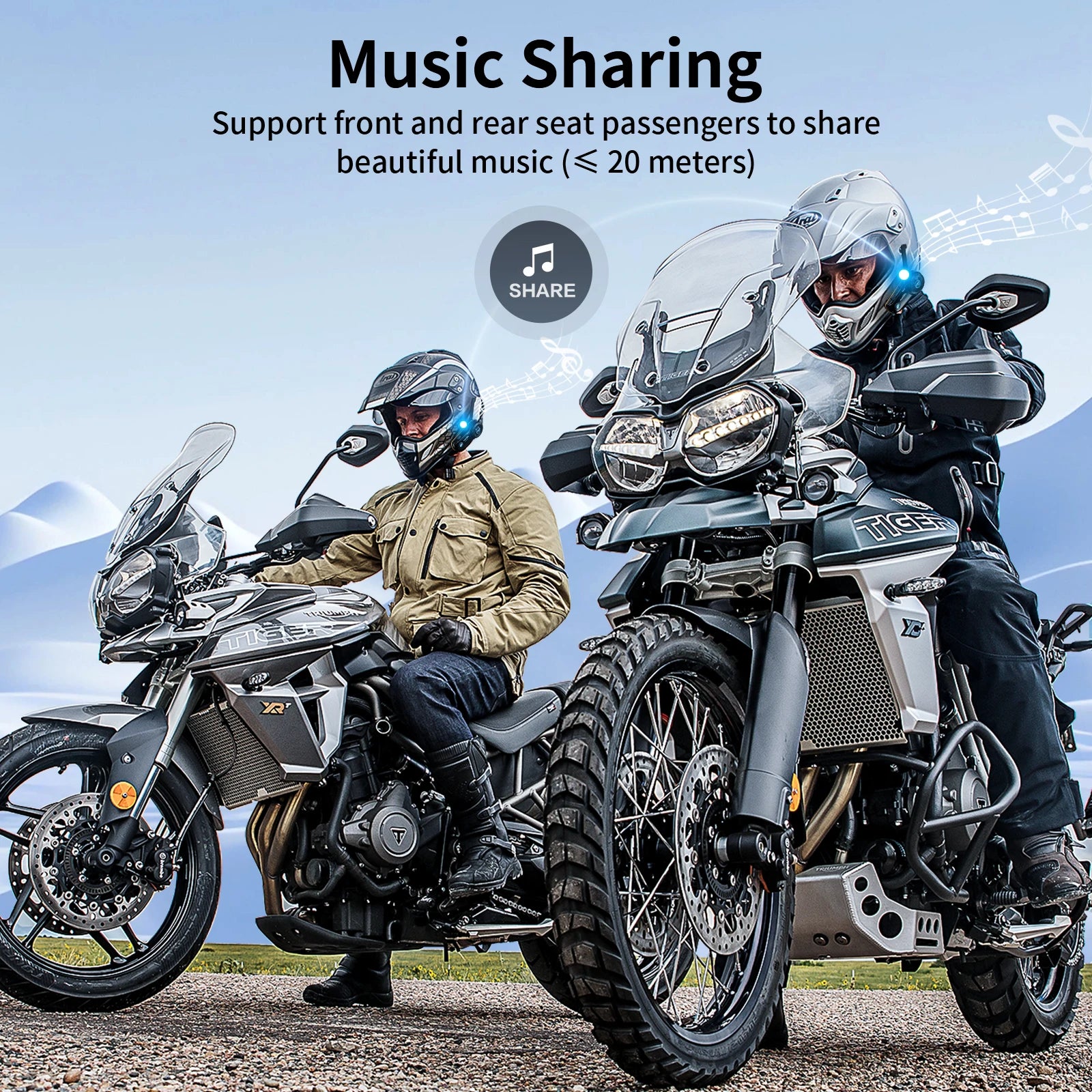 Fodsports FX8 Pro Motorcycle Bluetooth Intercom – 10-Rider Group Communication