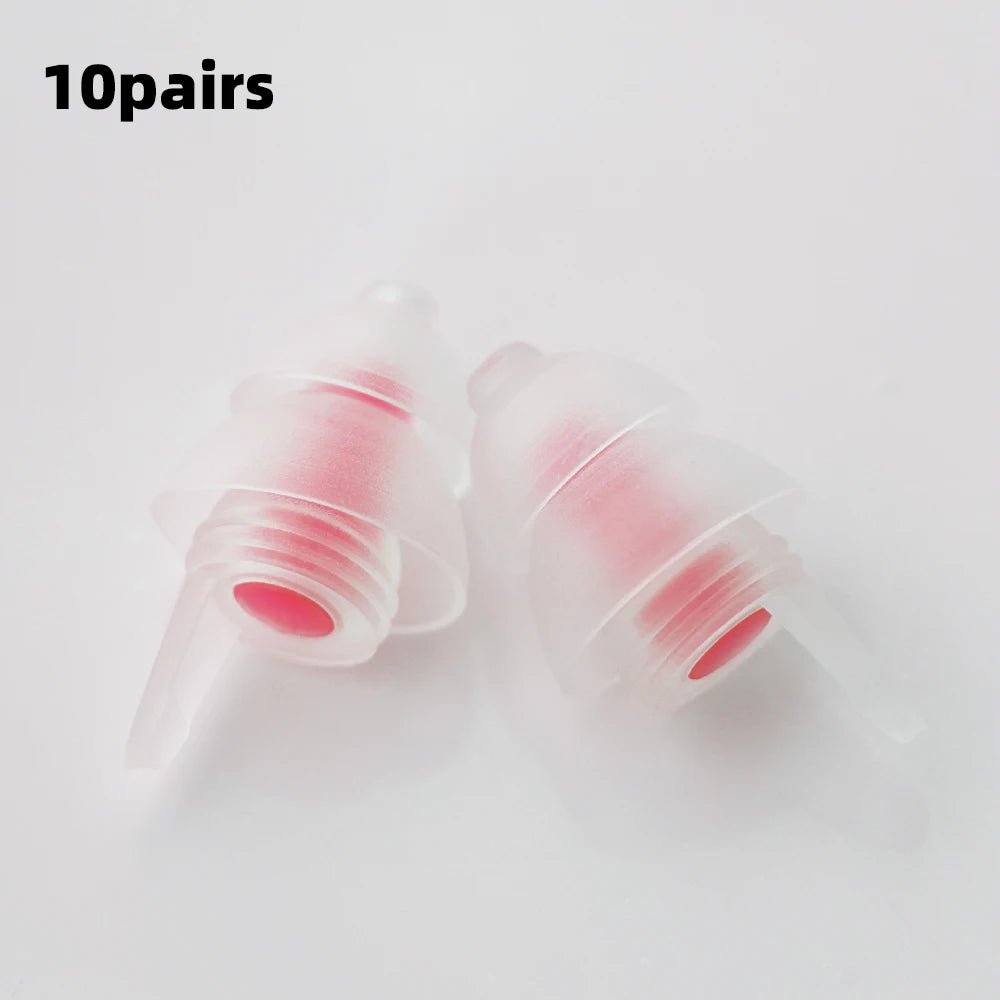 HUAK HUAK-04 / HUAK-05 Reusable High-Fidelity Concert Silicone Ear Plugs Noise Cancelling Musicians Motorcycles Sleeping Work Study Swim – CE Certified – Single or 10-Pair Bulk – Purple Red Blue Black White