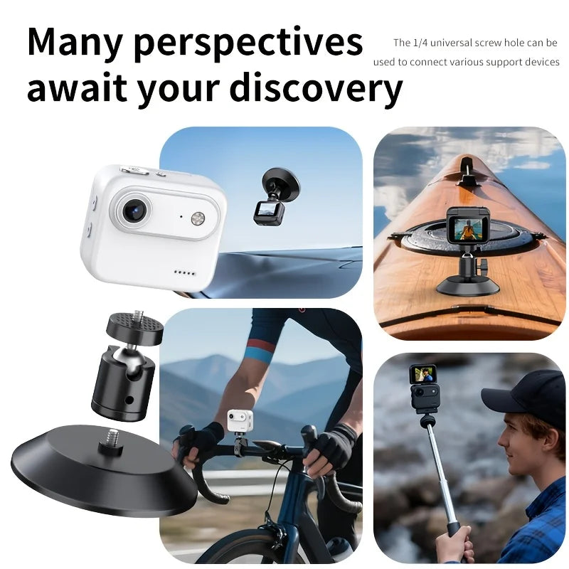4K HD Flip Screen Thumb Action Camera 20MP Sony Sensor Anti-Shake Wide-Angle Vlog Cycling Camcorder 32GB USB Charging Lightweight Portable POV Camera for Outdoor Travel Cycling