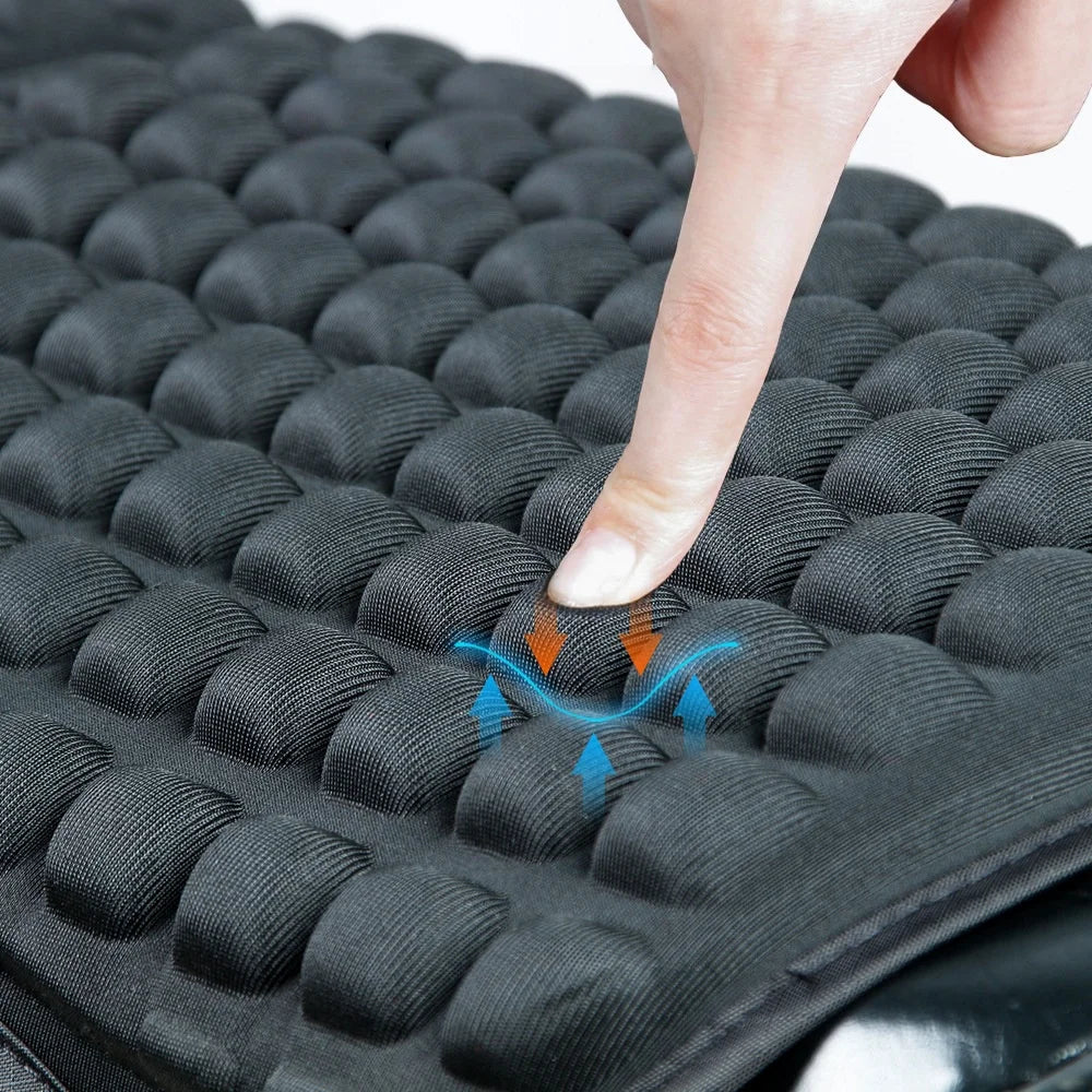 Black Comfort Gel Motorcycle Seat Pad Breathable Universal Shock Absorbing Cushion Bike Seat Cover for Advanced Mountain Riding