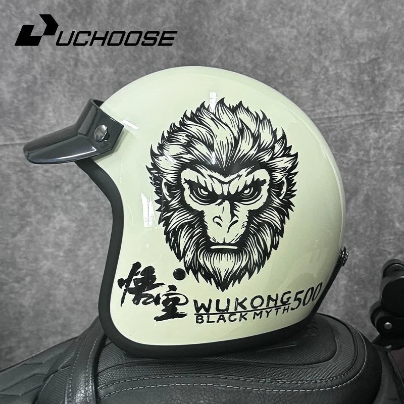 Open Face Helmets – DOT Certified Retro Motorcycle Helmet, Cafe Racer & Street Riding for Men