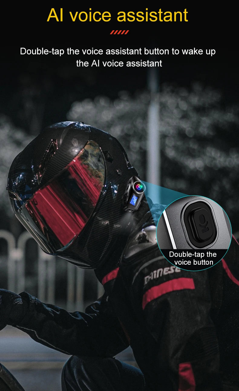 Q58 Max Motorcycle Bluetooth Intercom – 500m Helmet Communication
