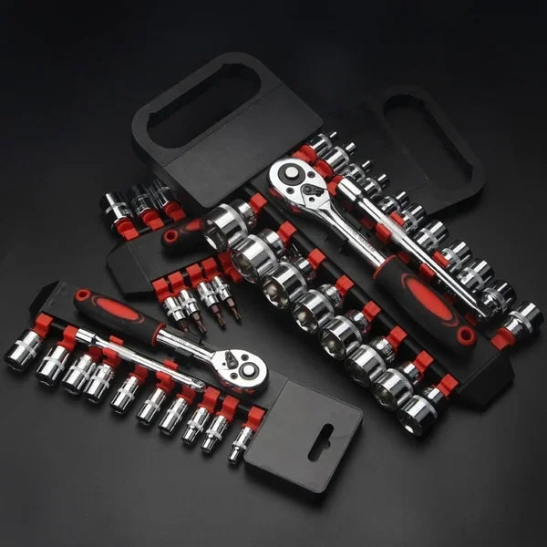 12-Piece Ratchet Wrench Socket Set – 4–13mm Metric Sockets – Chrome Plated 45# Steel – Motorcycle / Bicycle / Car / Boat – from $17