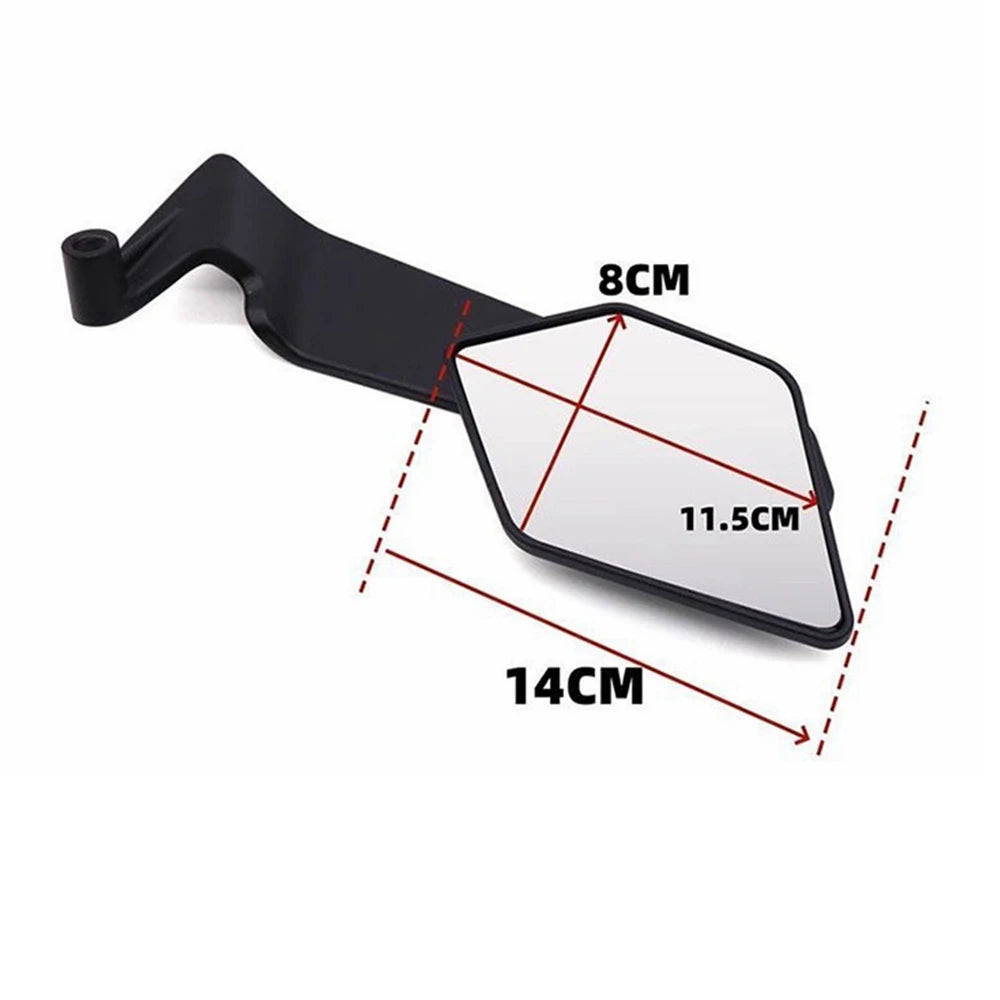 HVLMHA Yamaha MT-07 MT-09 MT-10 Stealth Winglet Rotatable Motorcycle Mirror CNC Aluminium Adjustable Rearview Motorcycle Mirror Kit 2021-2023