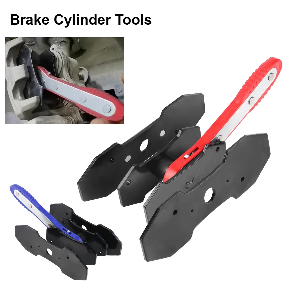 Disc Brake Caliper Ratchet Wrench Piston Spreader Compressor Tool – Brake Caliper Tools – 360° Swing Dual Piston Spreader for Car Motorcycle – S / L – Blue / Red – from $24