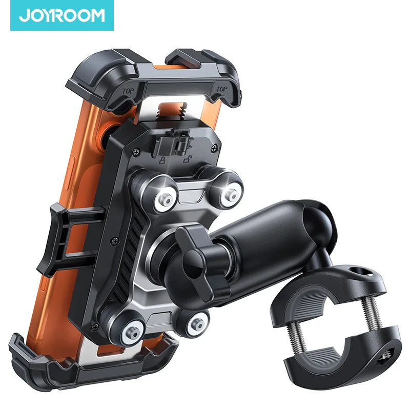 JOYROOM JR-ZS498S Anti-Vibration Motorcycle Phone Mount – Universal Holder with Vibration Dampener for Bikes, Scooters & ATV/UTV