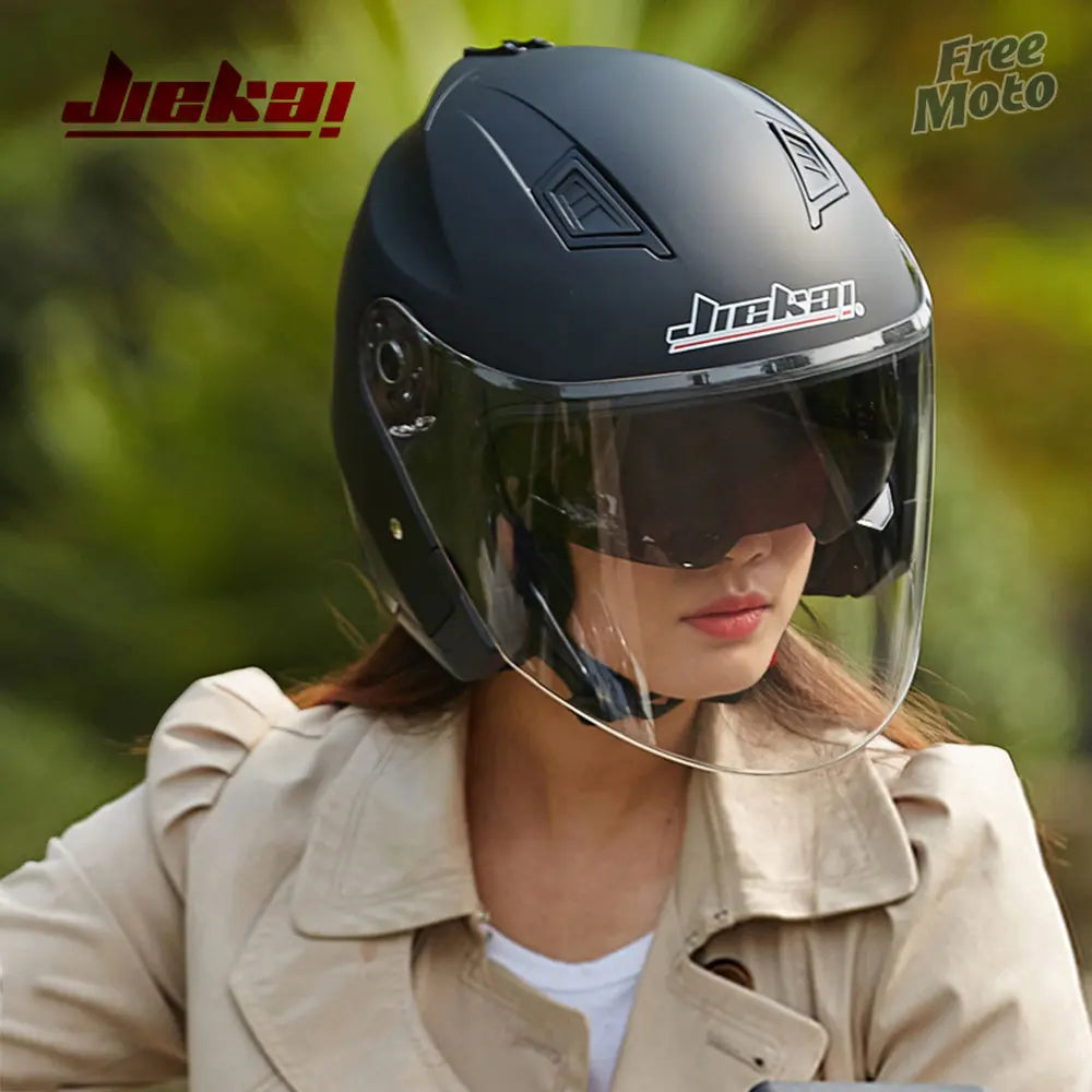 Double Lens Motorcycle Half Helmets
