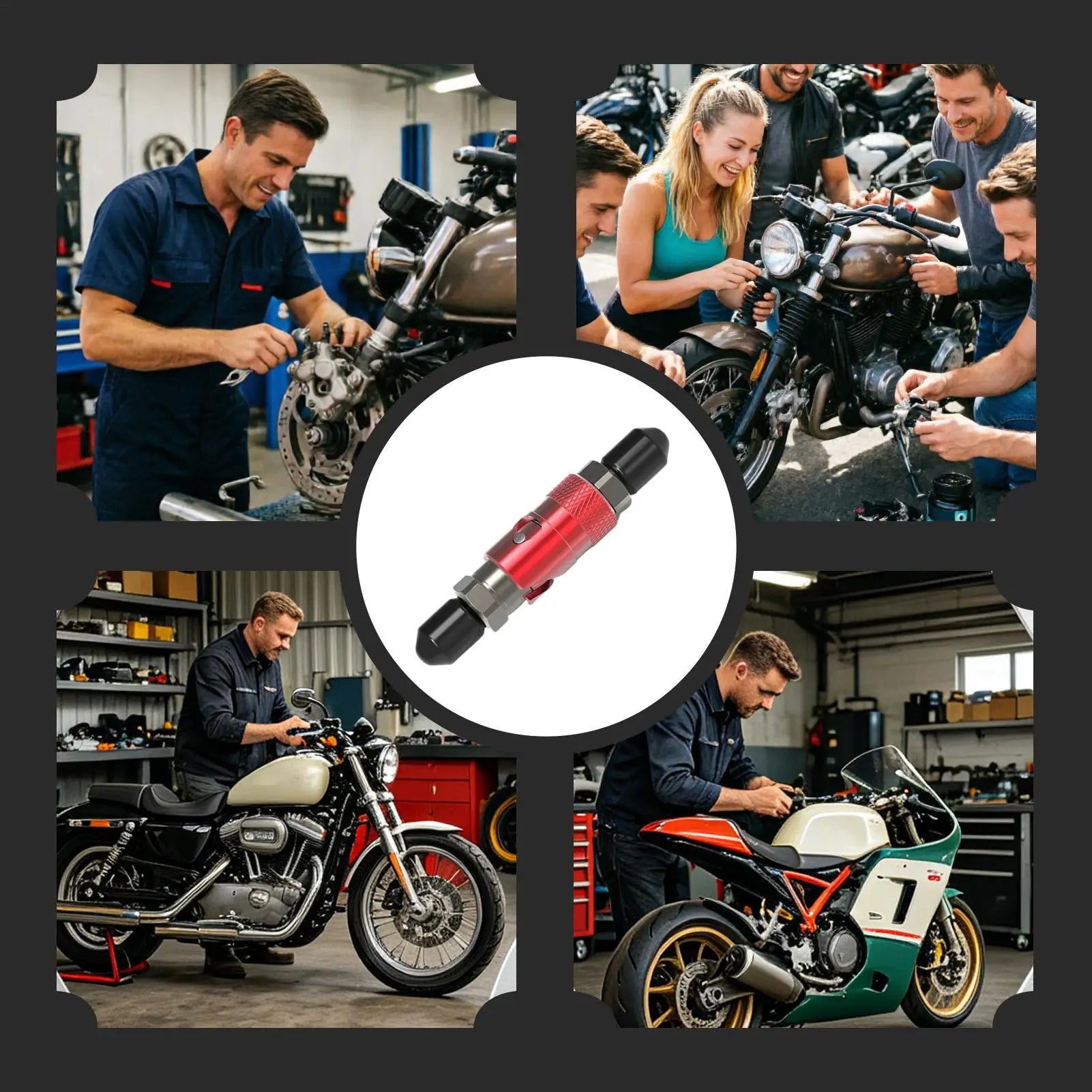 Motorcycle Brake Line Quick Disconnect Fitting – Brake Line Tools – Oil Cutoff Port Connector for Motorbike and Race Car Hydraulic Brake System – Red Silver Blue Black – from $29