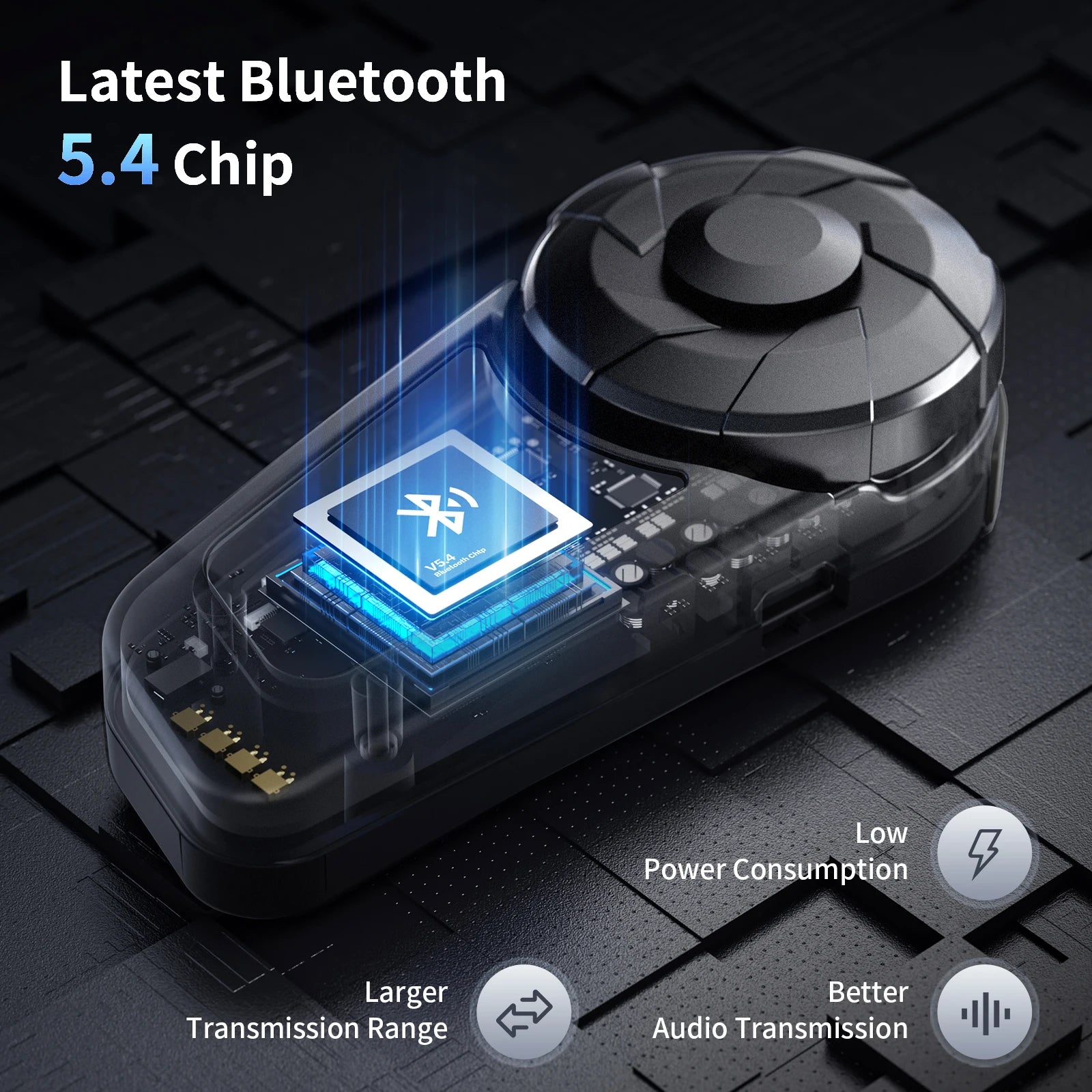 Fodsports FX-S Motorcycle Bluetooth Intercom – 1000m Helmet Headset