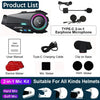Motorcycle Bluetooth Headset – Wireless Helmet Intercom with Camera