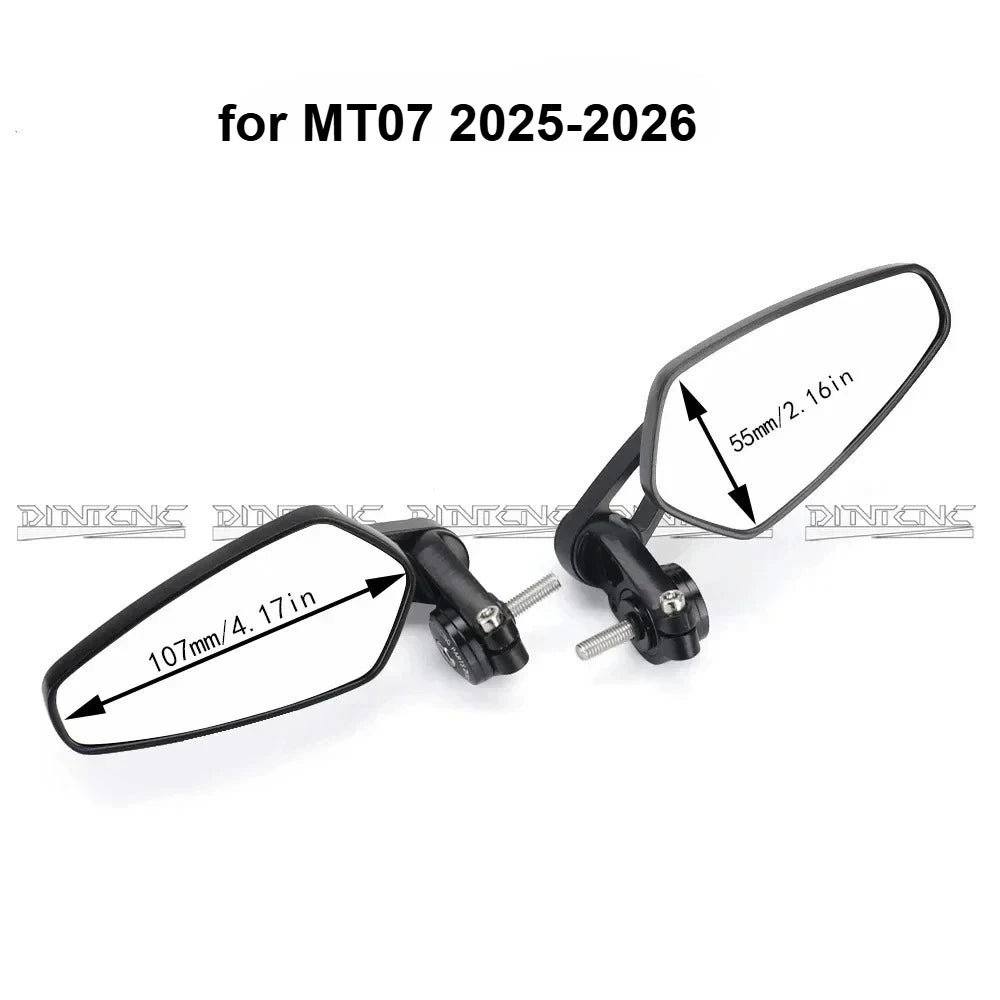 For YAMAHA MT09 MT07 2014-2025 Handlebar End Mirrors Left Right Side Rotation Motorcycle Accessories MT 07 09 MT-07 MT-09 2021