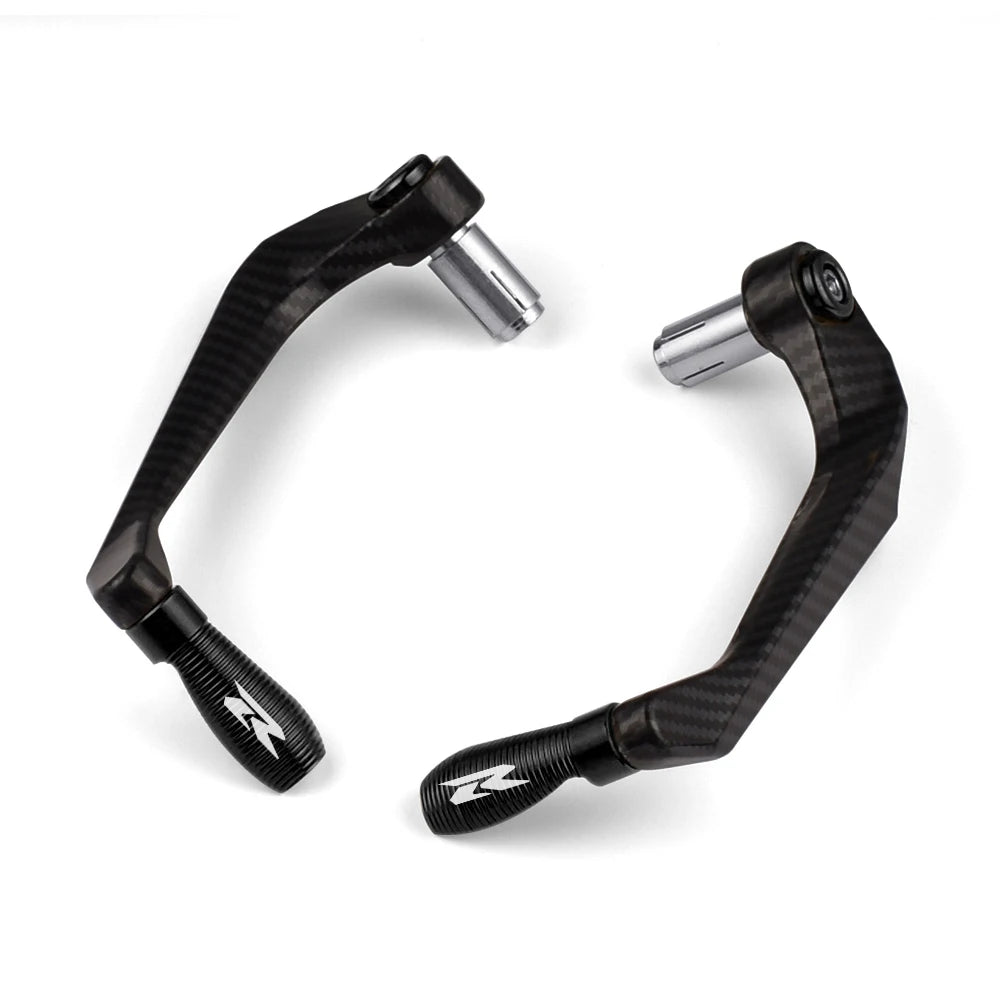 Suzuki GSXR 125/150/250/600/750/1000 / GSR 750/600/400 CNC Aluminum Brake & Clutch Lever Hand Guard Protector – R Logo – 7 Colors – 1 Pair – $20