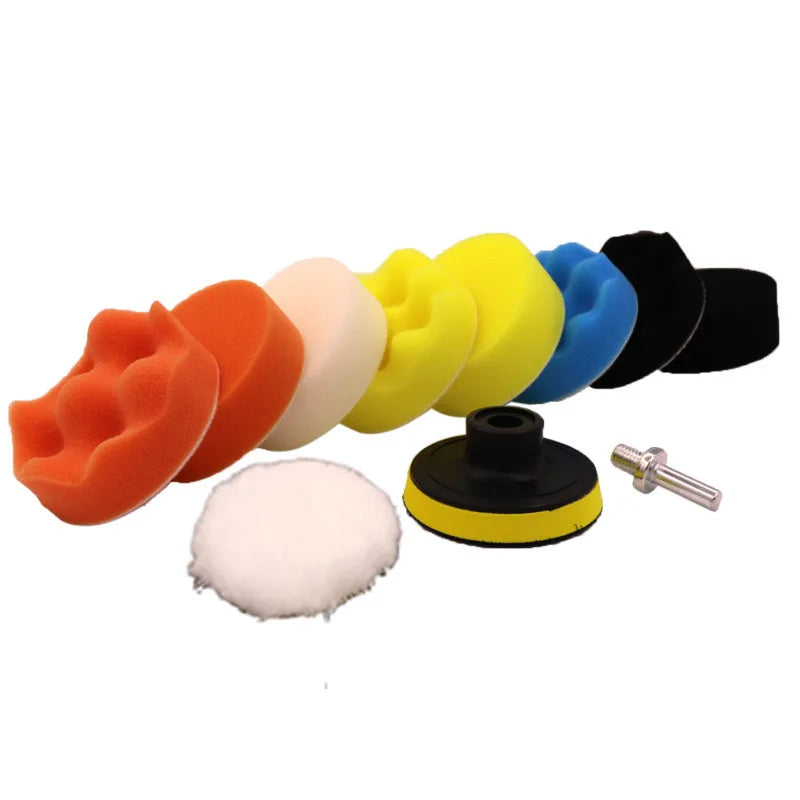 11pcs 3-Inch Foam Polishing Pad Set – Car & Motorcycle Waxing Polishing Sealing – Multi-Grade Sponge Buffer – Machine Compatible – $15