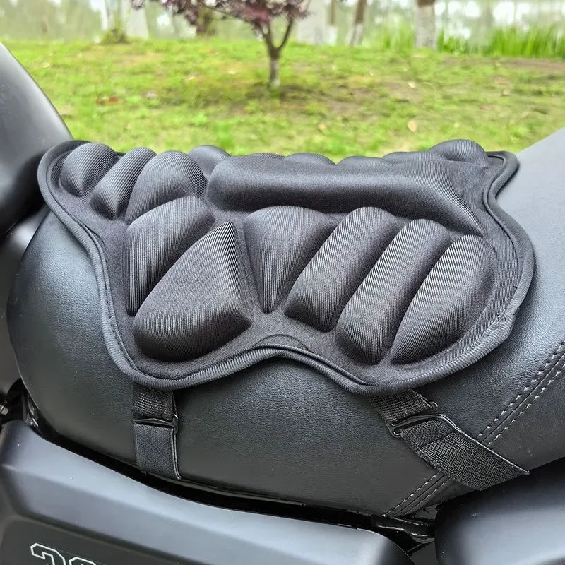 Motorcycle Seat Cushion – 3D Gel Pad Breathable Shock-Absorbing Cover
