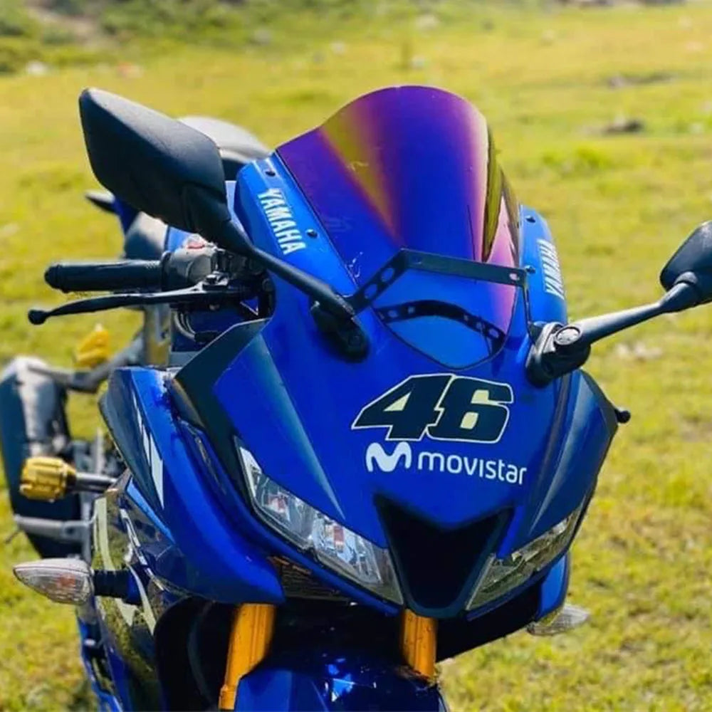 Motorcycle Sport Racing Windshield Windscreen Deflector Visor Viser for YZF R15 V3.0 2019 2020 2021 YZF-R15 V3 YZF R125 YZF-R125 – MIXTER PC Plastic Black Smoke Transparent Silver Carbon Rainbow