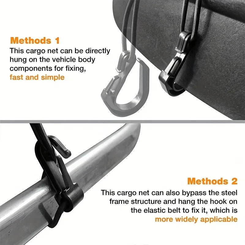 Cargo Net – Double Layer Motorcycle Helmet Storage Bungee Net
