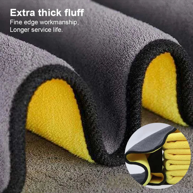 Thickened Yellow Microfiber Car Wash